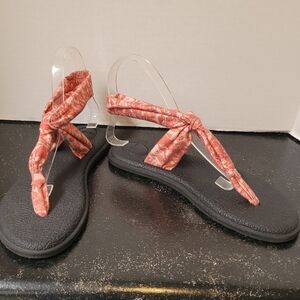 Sanuk Orange Yoga Sandals